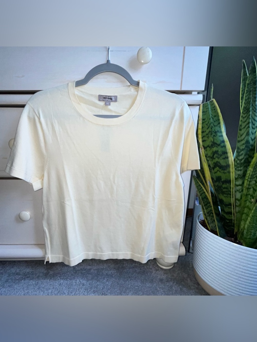 NWT J. Crew Sweater Tee in Premium Ultra-Fine Cotton Large